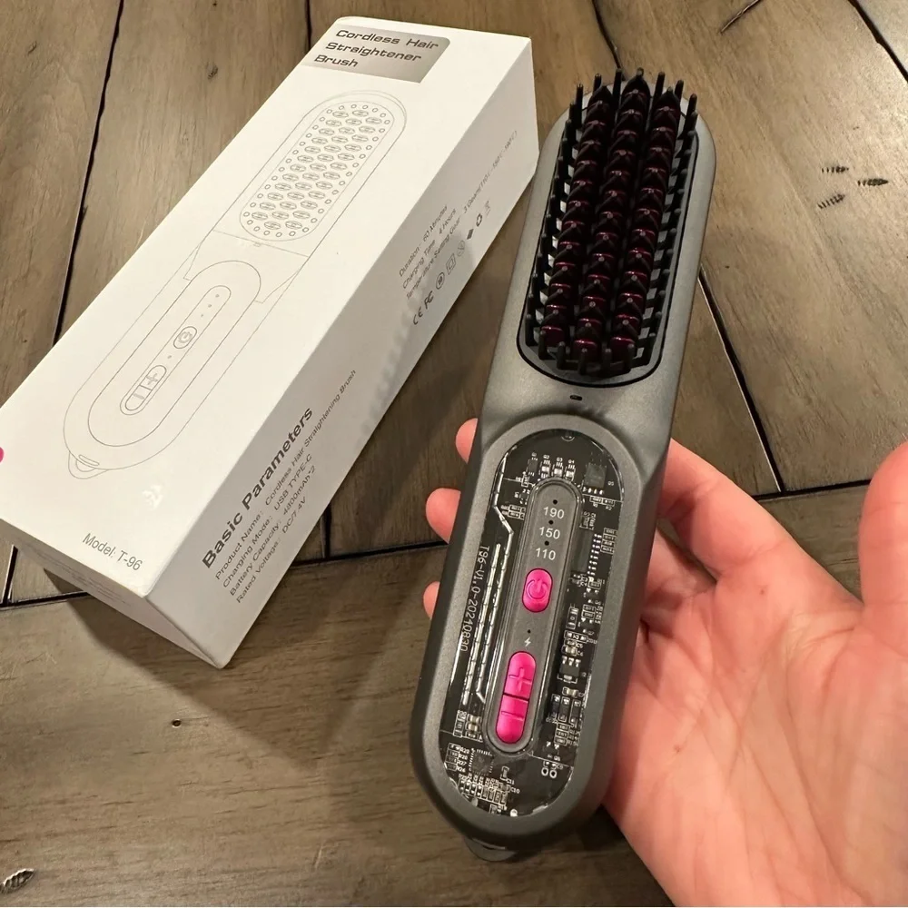 💈Cordless Hair Straightener Brush Mini Travel Brush It#OB3